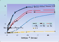 Curvas de absorción capilar de dsitintos tratamientos