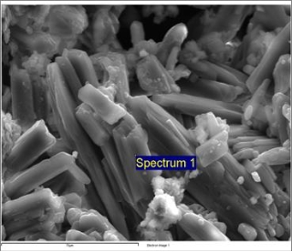 Cristales de tenardita al Microscopio Electrónico