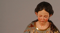 Santa Ana enseñando a leer a la Virgen Niña. Detalle 