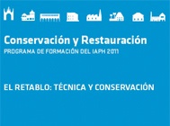 Portada del folleto del Curso El retablo: técnicas y conservación