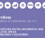 Detalle. Portada del folleto del curso La captura digital documental más allá del DIN-A3