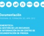 Detalle. Portada del folleto del Curso Hemeroteca: la gestión de los recursos de información en un centro de documentación de prensa