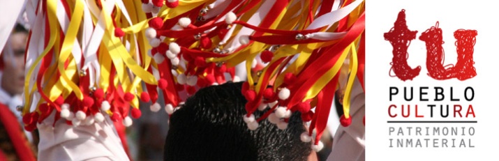 Banner Atlas del patrimonio inmaterial de Andalucía: detalle ritual festivo y logotipo