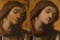 Detalle del rostro de la Virgen antes y después de la intervención.