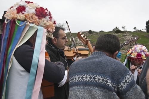 Panda de verdiales con violín. Antequera. Autora: Aguilar Majarón, Isabel. Fondo gráfico IAPH