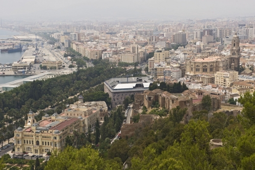 Vista general Alcazaba y Catedral. Málaga. Autor: Cazalla Montijano, Juan Carlos. Fondo gráfico IAPH