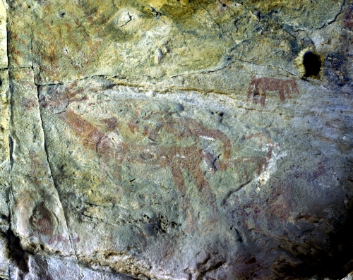Conjunto rupestre Tajo de las Figuras. Interior Cueva. Benalup-Casas Viejas, Cádiz. Autor: José Morón. Fondo gráfico IAPH