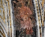 Vista de una pintura mural del interior de la cúpula con sales por filtración