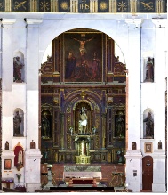 Vista del retablo mayor y poresbiterio