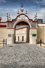 Vista de la portada de acceso al Instituto Andaluz del Patrimonio Histórico (Sevilla)