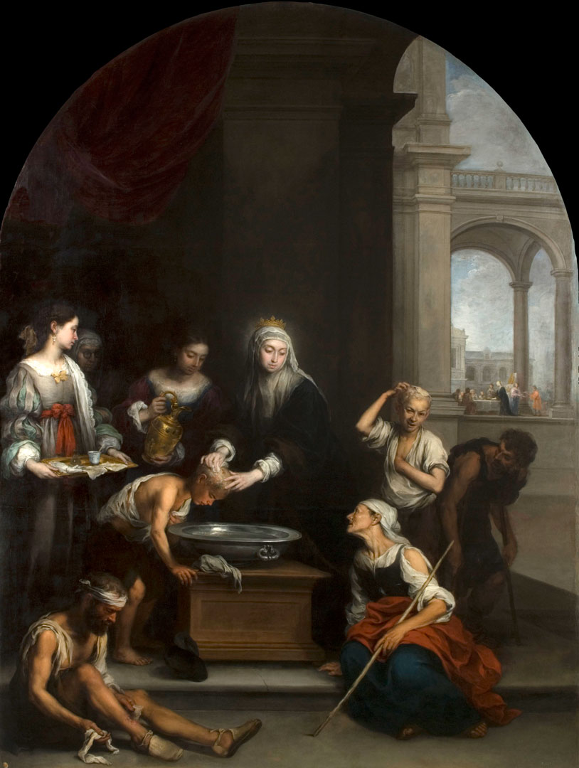 Santa Isabel de Hungría curando a los tiñosos