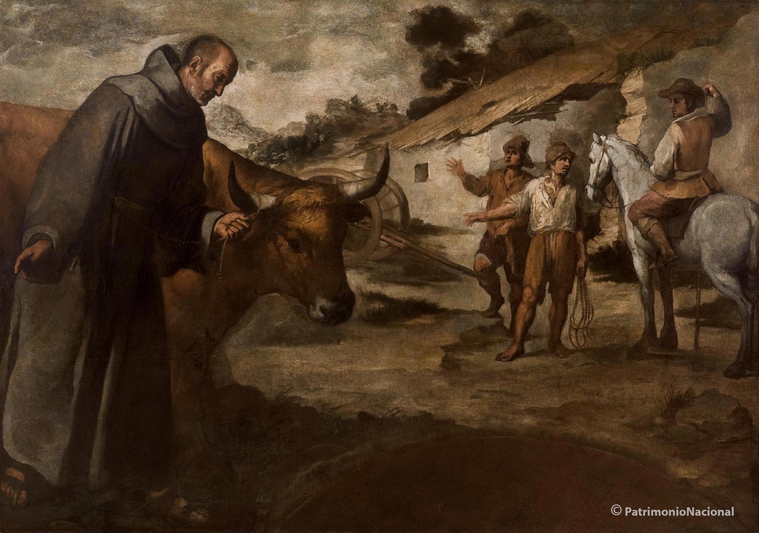 San Francisco Solano aplacando a un toro furioso