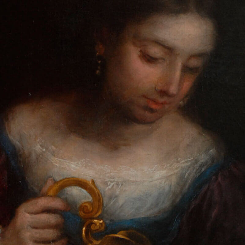 Después de la reintegración cromática de la obra “Santa Isabel de Hungría curando a los tiñosos”