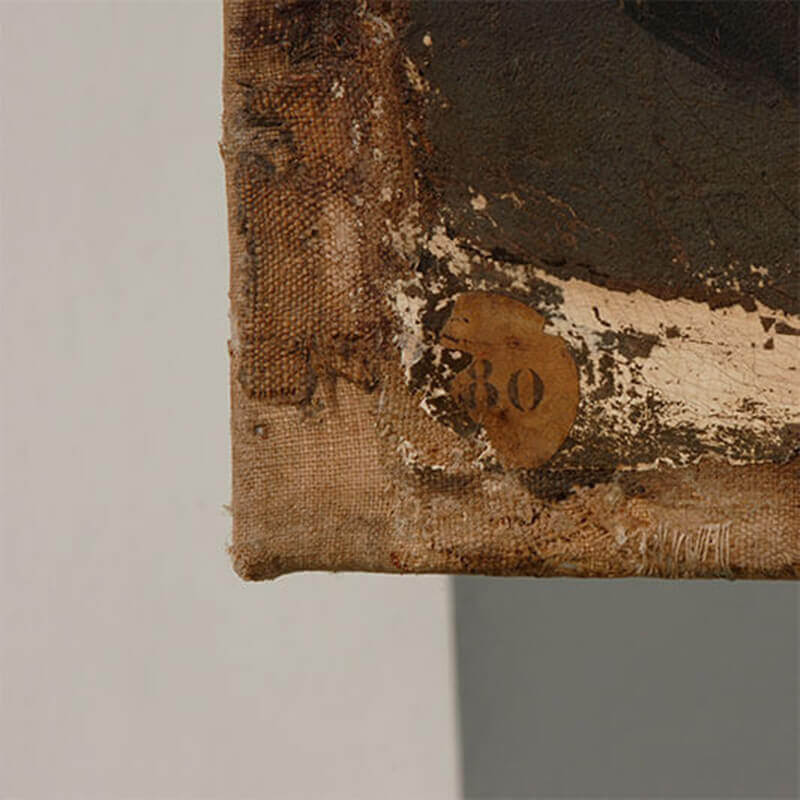 Durante el proceso de consolidación del soporte de la obra “Santa Isabel de Hungría curando a los tiñosos” 