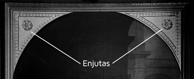 Enjuntas doradas añadidas en Francia de la obra “Santa Isabel de Hungría curando a los tiñosos”