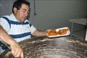 Elaboración de boniatos en almibar