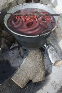 Elaboración de morcilla