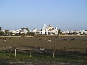 Paisaje de la romería de El Rocío